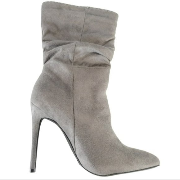 Xoxo Genevie Slouch Booties Grey -6 - Picture 2 of 3